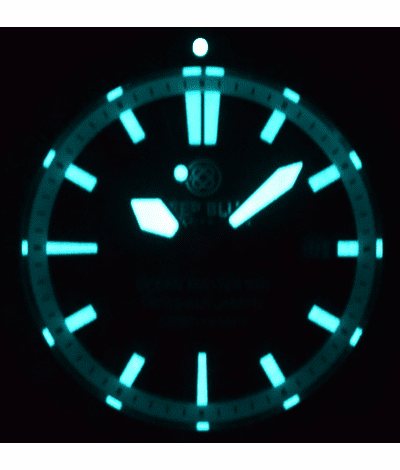 Deep Blue 40mm Ocean Master 500 Swiss Automatic Stick Marker