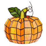Tiffany-Style Lighting 9" Patch the Pumpkin Stained Glass Accent Lamp