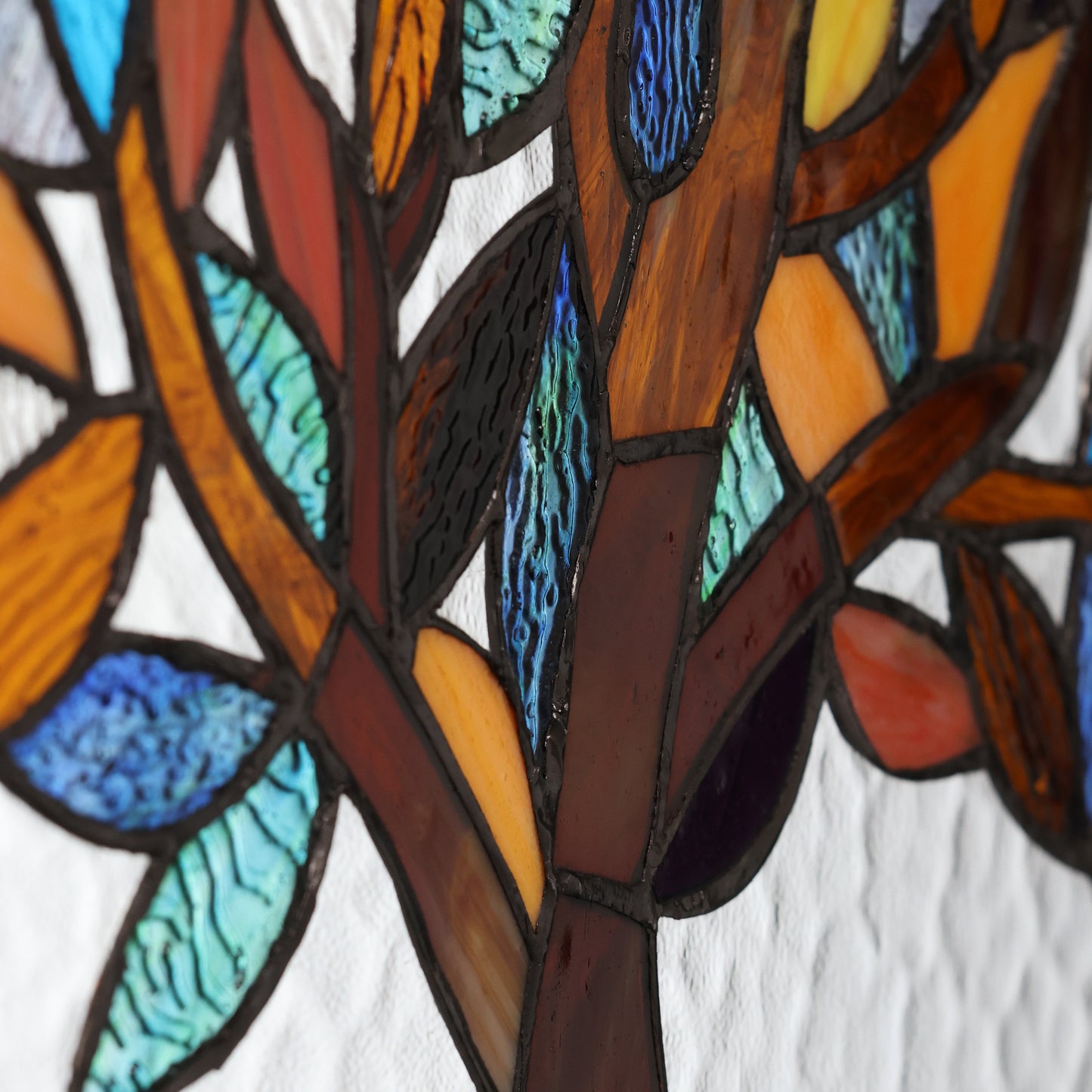 Tiffany-Style Lighting 18" Stained Glass Mystical World Tree Window Panel