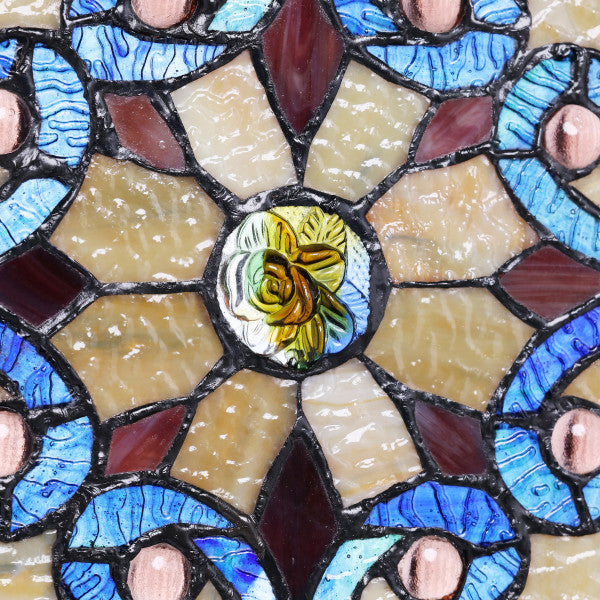 Tiffany-Style Lighting 26" Victorian-Inspired Stained Glass Window Panel