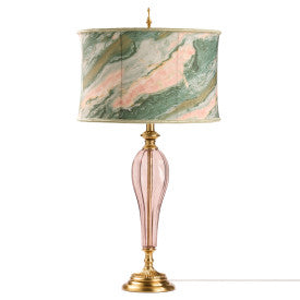 Tiffany-Style Lighting 33" Romance Drum Shade Geometric Glass Table Lamp