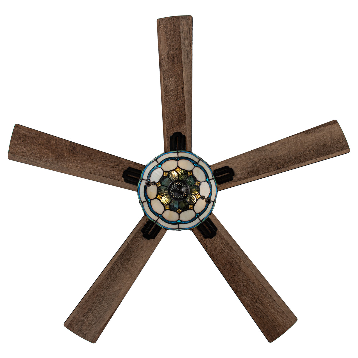 Tiffany-Style Lighting 52" Thatcher 5-Blade Remote Controlled Ceiling Fan
