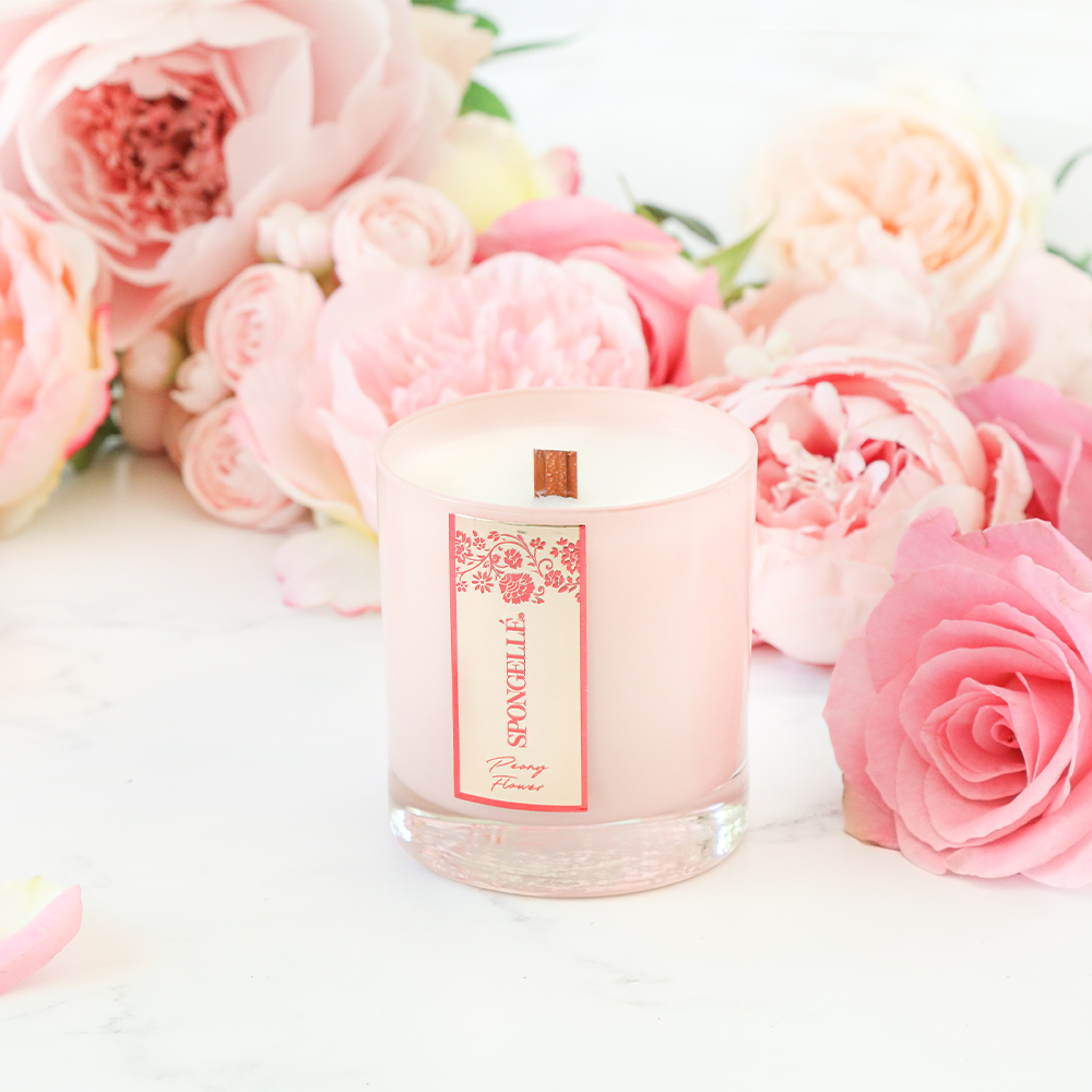 Spongellé Private Reserve Peony Flower Candle 8oz
