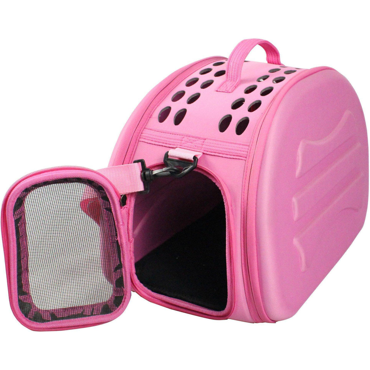 Pet Life ® 'Narrow Shelled' Lightweight Collapsible Travel Pet Carrier