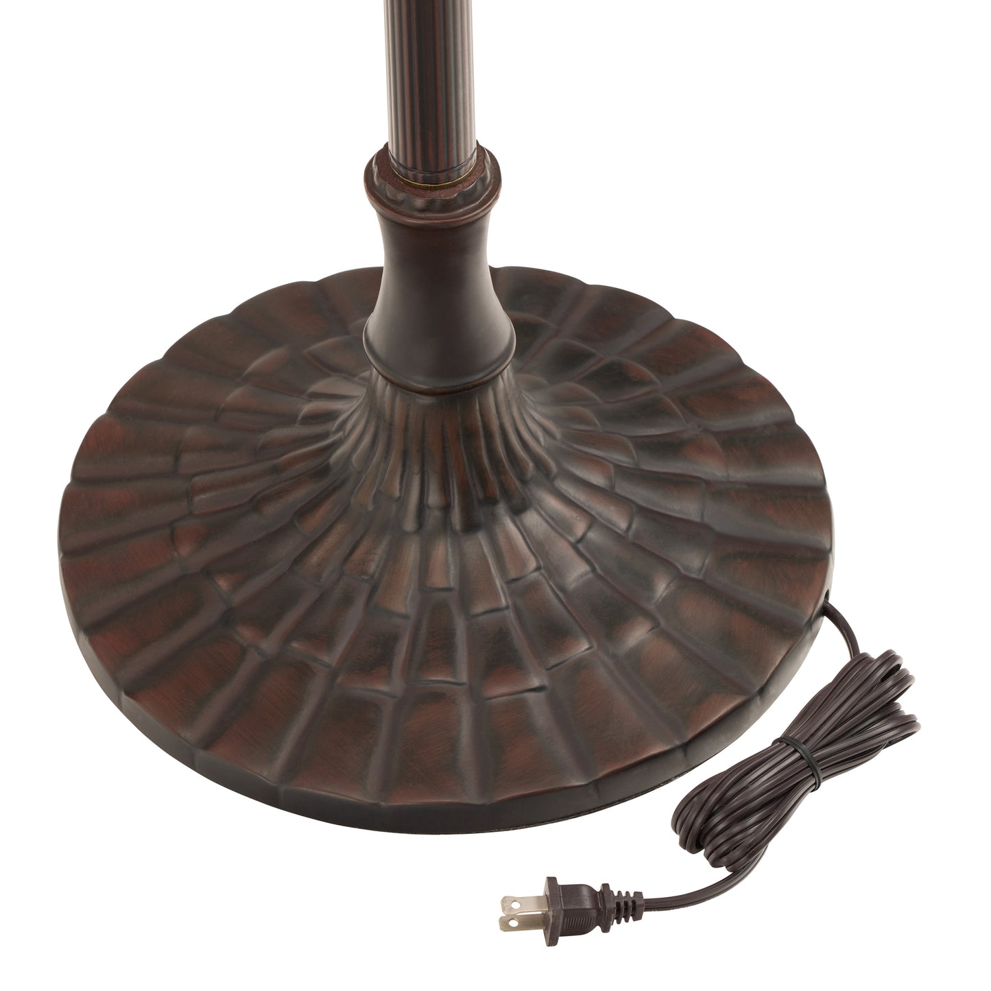Tiffany-Style Lighting 62" Juliet Multicolored Stained Glass Bowl Shade Candlestick Floor Lamp