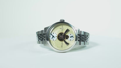 Thomas Earnshaw Men's 42mm Dalton Automatic Open Heart Balance Bracelet Watch