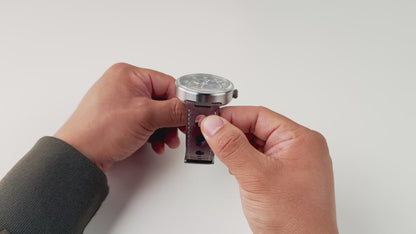 Cadola Men's 44mm RPM Automatic Leather Strap Watch