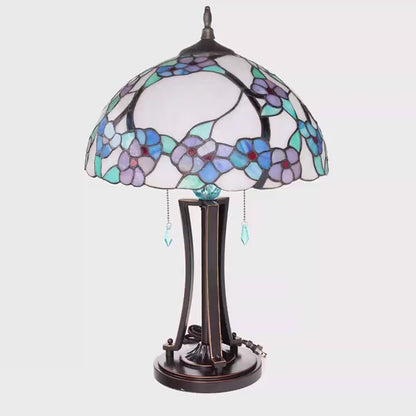 Tiffany-Style Lighting 24.75" Tula Bowl Shade Stained Glass Table Lamp