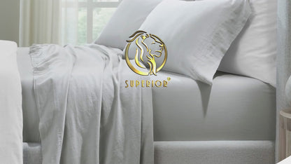 Superior "Chloe" Cotton Solid Deep Pocket Sheet Set