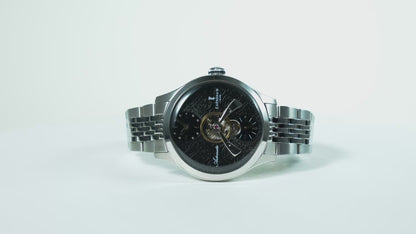 Thomas Earnshaw Men's 42mm Dalton Automatic Open Heart Balance Bracelet Watch