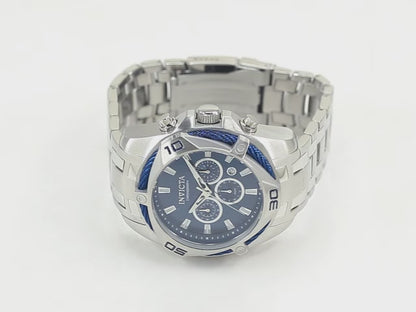 Invicta Men's 50mm Bolt Quartz Chronograph Triangle Cable Bezel Bracelet Watch