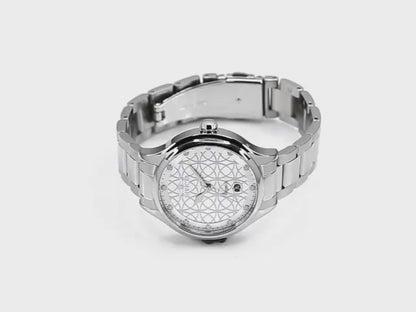 Invicta Women's 38mm Angel Quartz Date Circle Pattern Dial Bracelet Watch