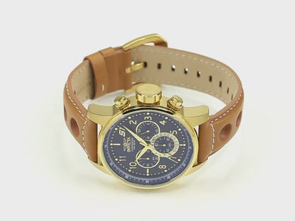 Invicta Men's 46mm S1 Rally Quartz Classic Leather Strap Watch