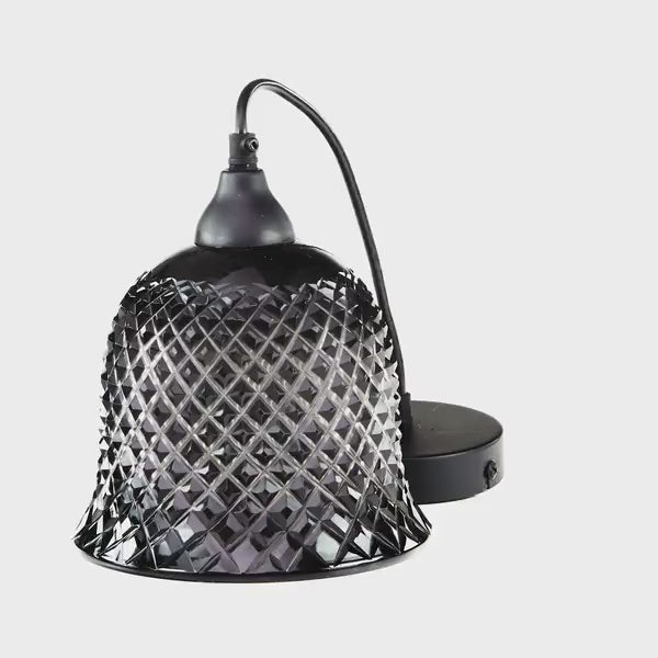 Load video: Tiffany-Style Lighting 7" Blair Handblown Glass Bell Shade Pendant