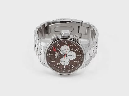 Invicta Men's 48mm S1 Rally Quartz Chronograph Silvertone Bracelet Watch