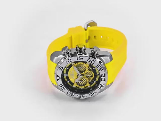 Invicta Men's 50mm Speedway Quartz Chronograph Twisted Grid Dial Silicone Strap Watch