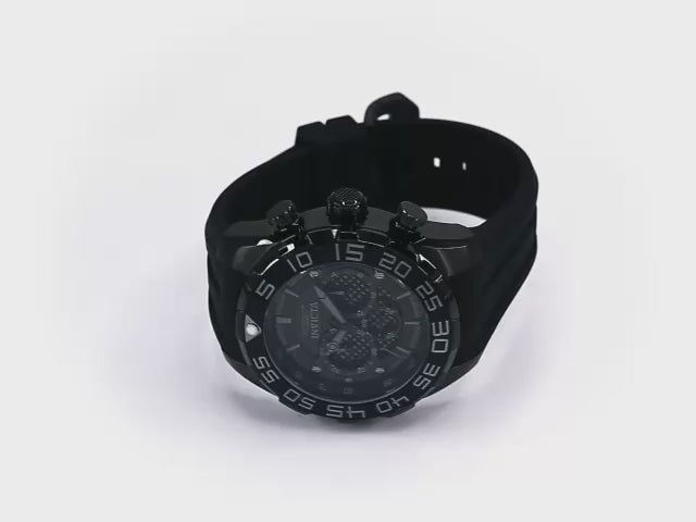 Load video: Invicta Men's 50mm Speedway Quartz Chronograph Twisted Grid Dial Silicone Strap Watch