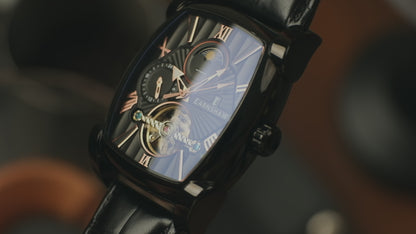 Thomas Earnshaw Men's 37mm Kensington Automatic Rectangle Strap Watch