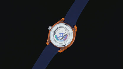 Dominatore Del Mare Men's 42mm Positano Automatic Skeletonized Dial Silicone Strap Watch