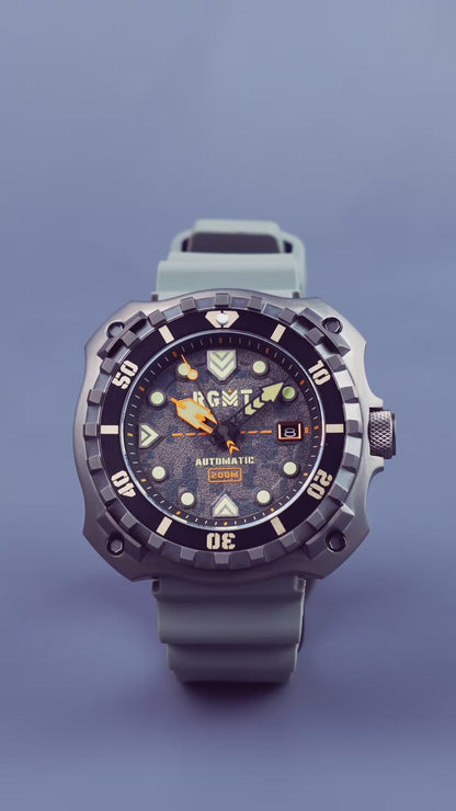 RGMT Men's 48mm Minesweep Automatic Silicone Strap Watch