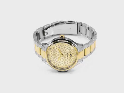 Invicta Women's 38mm Angel Quartz Date Circle Pattern Dial Bracelet Watch