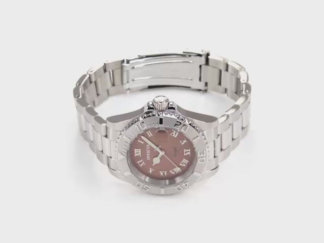 Load video: Invicta Women's 40mm Angel Quartz Date Roman Numeral Bracelet Watch