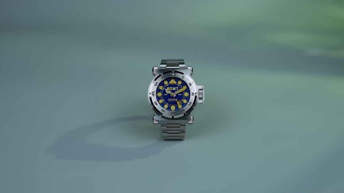 Load video: RGMT Men's 51mm Centurion Automatic Bracelet Watch