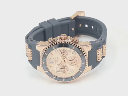 Invicta Women's 39mm BLU Quartz Chronograph Black Silicone Strap Watch