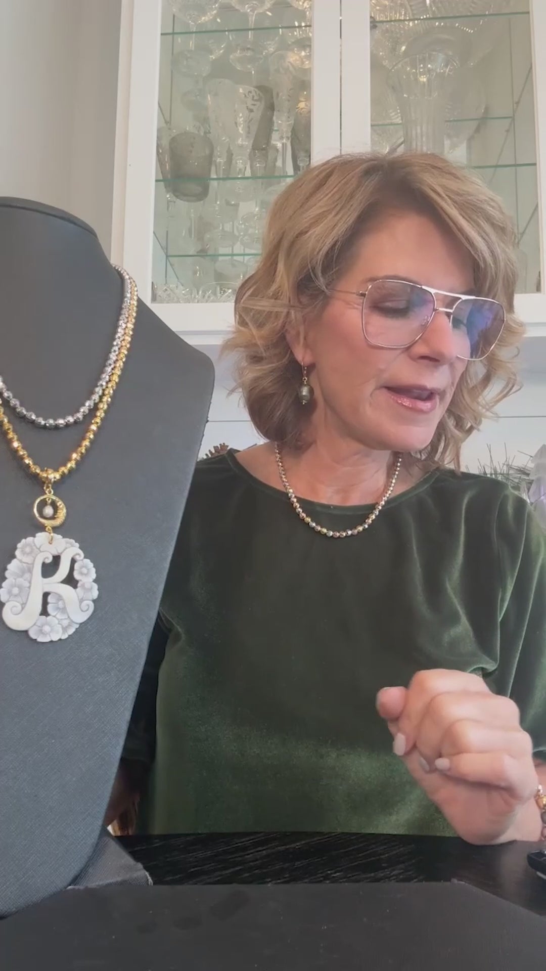 Load video: Microbead 18-Strand Twisted Murano Glass Necklace
