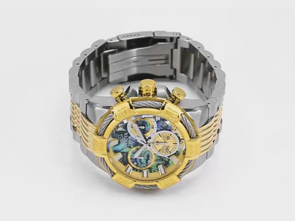 Invicta Men's 51mm Bolt Quartz Chronograph Abalone Dial Twisted Cable Bracelet Watch