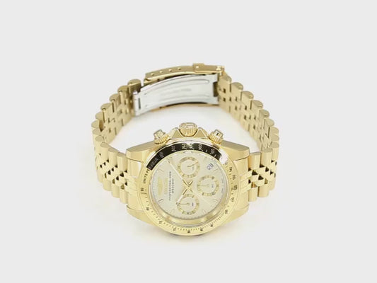 Invicta Men's 39mm Speedway Quartz Chronograph Goldtone Bracelet Watch
