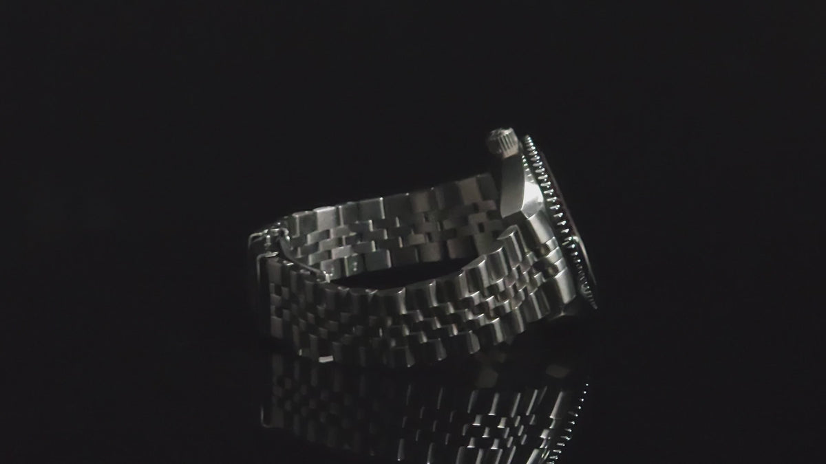 Load video: Duxot Men's 45mm Tortuga Automatic Date Stainless Bracelet Watch