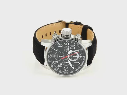 Invicta Men's 46mm I-Force Quartz Chronograph Black Canvas Strap Watch