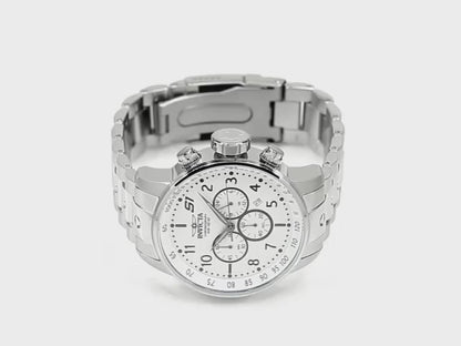 Invicta Men's 48mm S1 Rally Quartz Chronograph Silvertone Bracelet Watch