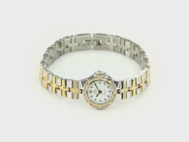 Load video: Invicta Women's 21mm Wildflower Quartz Crystal Accented Bracelet Watch