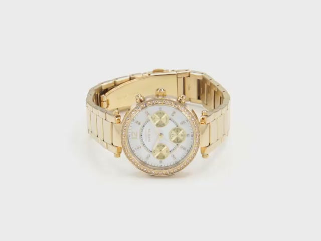 Load video: Invicta Women's 36mm Angel Quartz Chronograph Crystal Bezel Bracelet Watch