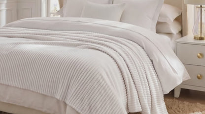 Superior "Kacey" Ribbed Ultra-Soft Fluffy 
Fleece Blanket