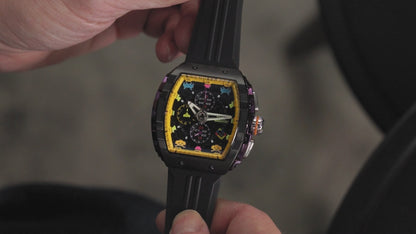 Nubeo Men's 48mm Magellan Space Invaders Limited Edition Strap Watch