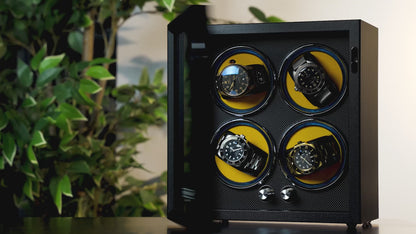 Mainspring Oxford Guardian Choice of Color 4-Slot Watch Winder