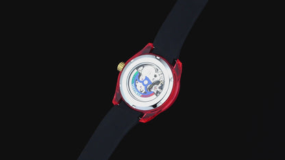 Dominatore Del Mare Men's 42mm Ortona Automatic Skeletonized Dial Silicone Strap Watch