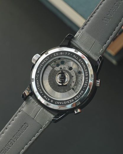 Thomas Earnshaw Men's 42mm Marlyebone Automatic Grand Date Calendar Leather Strap Watch