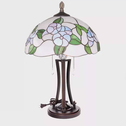 Tiffany-Style Lighting 24.75" Tula Bowl Shade Stained Glass Table Lamp