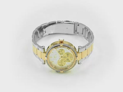 Invicta Women's 36mm Bolt Quartz 24 Hour Mosaic Dial Two-Tone Bracelet Watch