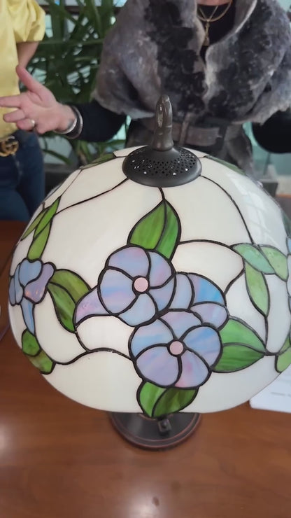 Tiffany-Style Lighting 24.75" Tula Bowl Shade Stained Glass Table Lamp