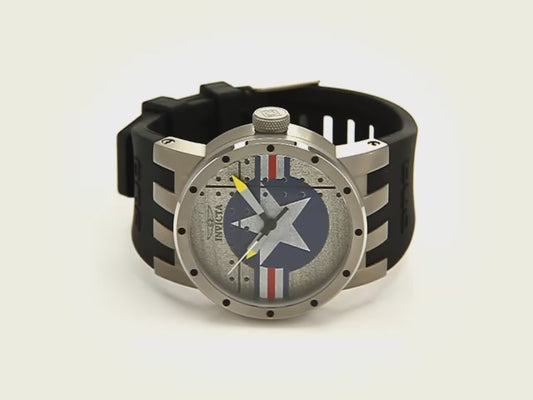 Invicta Men's 46mm DNA Quartz Titanium Color Silicone Strap Watch