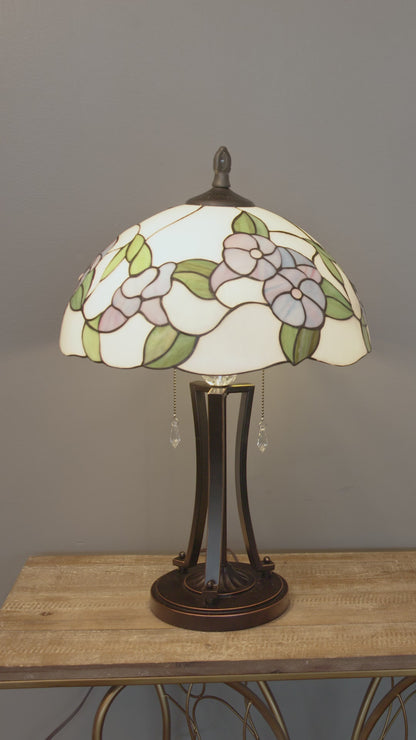 Tiffany-Style Lighting 24.75" Tula Bowl Shade Stained Glass Table Lamp
