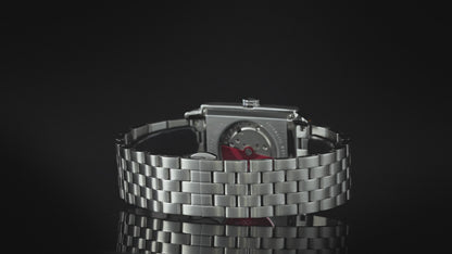 Duxot Men's 33mm Livorno Automatic Date Rectangular Bracelet Watch