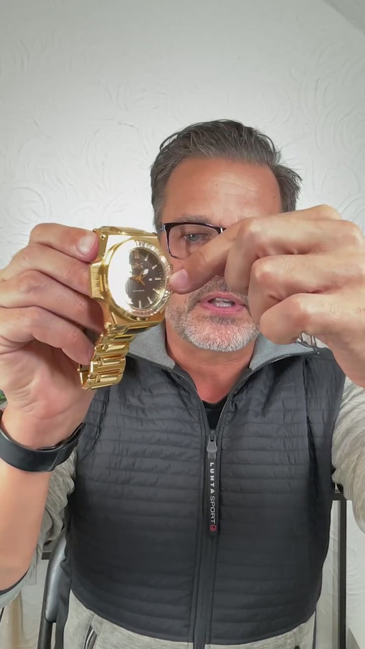 Invicta Men's 58mm Akula Quartz Crystal Accented Goldtone Bracelet Watch