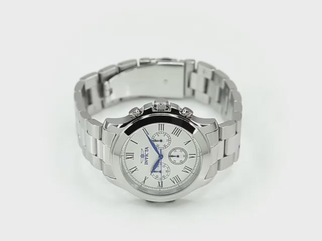 Load video: Invicta Men's 44mm Specialty Quartz Chronograph Roman Numeral Timeless Bracelet Watch