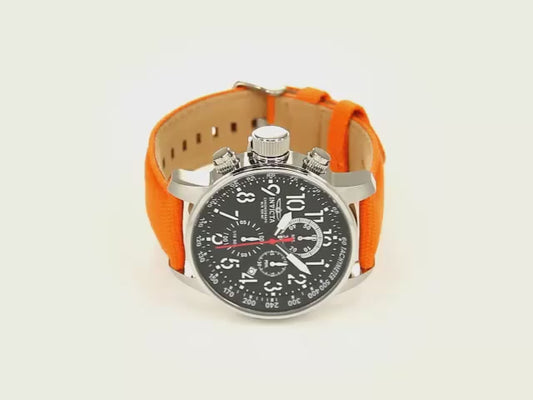 Invicta Men's 46mm I-Force Quartz Chronograph Orange Fabric Strap Watch